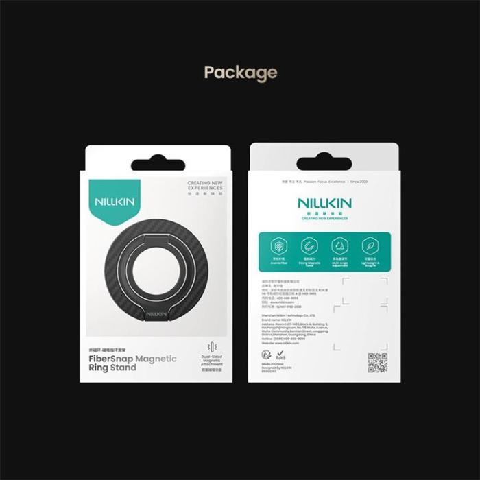 Nillkin - NILLKIN Magnetisk Ringhållare Kickstand Aramid Fiber Aluminiumhållare