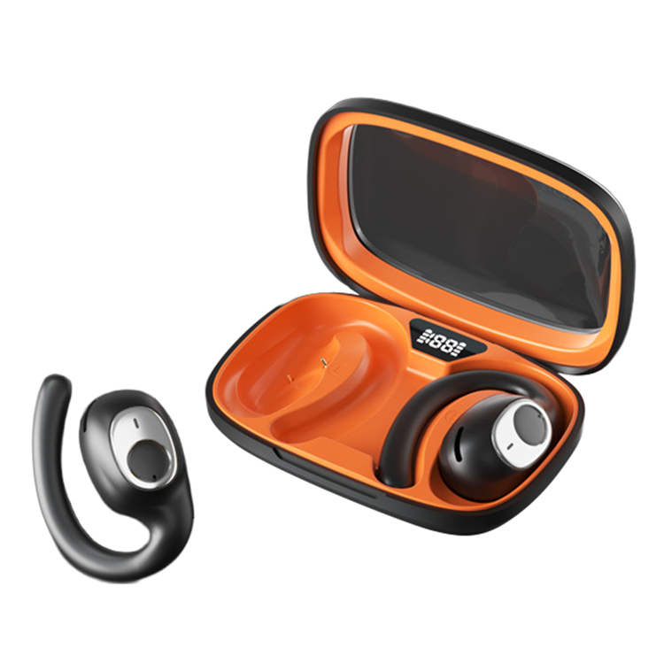 Trådlösa Bluetooth-Hörlurar Open-Ear Hook Sports IPX5 Vattentäta ENC X5 (Svart+Orange) | 5566 | AlltMobil