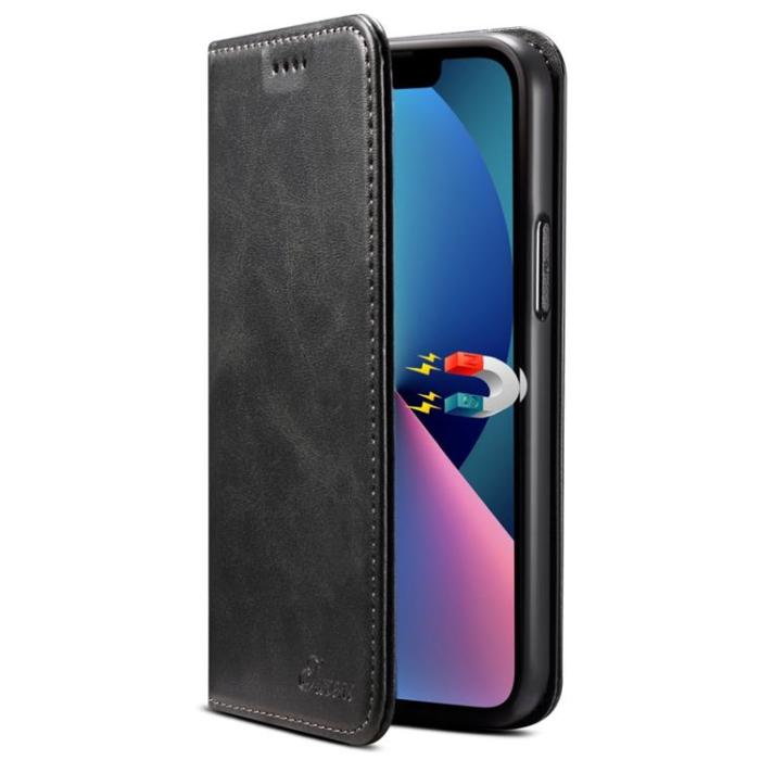 SUTENI - SUTENI iPhone 14 Pro Plånboksfodral Magnetic Kickstand - Svart