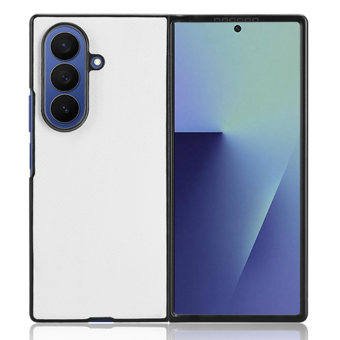 A-One Brand - Galaxy Z Fold7 Mobilskal Shockproof Carbon Fiber - Vit