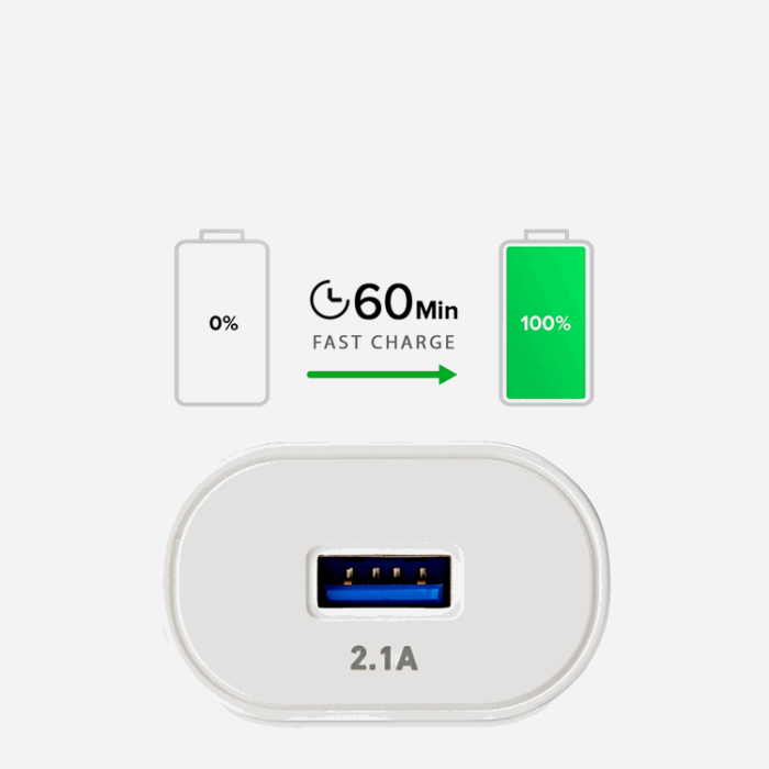 SBS - SBS Väggladdare 10W USB-A - Vit