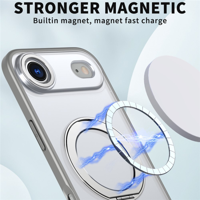 A-One Brand - iPhone Air Mobilskal MagSafe TPU + Acrylic Kickstand - Titangrå