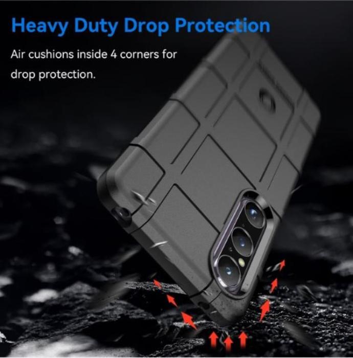 A-One Brand - Sony Xperia 1 V Mobilskal Rugged Square Grid - Svart