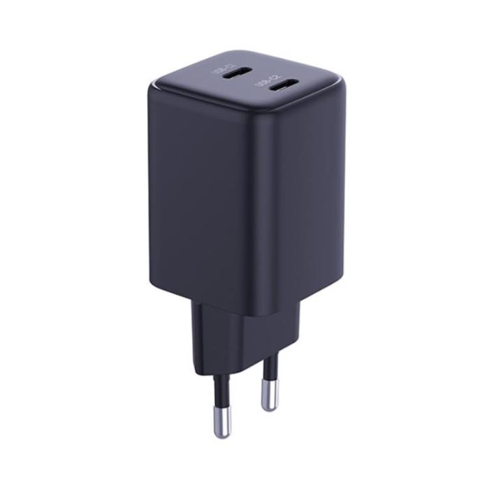 3MK - 3MK Snabbladdare 45W 2x USB-C med USB-C Kabel Hyper - Svart