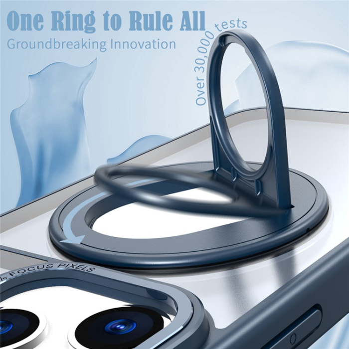 A-One Brand - iPhone 17 Pro Max Mobilskal MagSafe Rotating Kickstand Clear