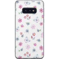 iSecrets - Mobilskal till Samsung Galaxy S10e med Blommor och fj&auml;rillar
