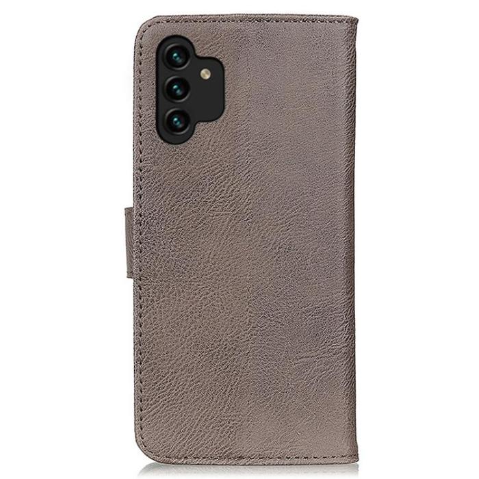 KHAZNEH - KHAZNEH Textured Plånboksfodral Galaxy A13 4G - Grå