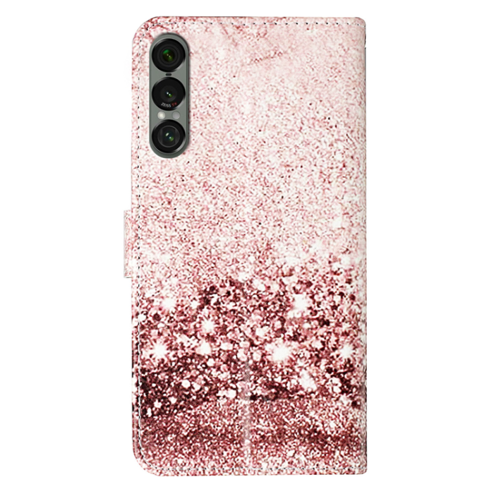 A-One Brand - Sony Xperia 1 VII Plånboksfodral Marble Painted - Roséguld