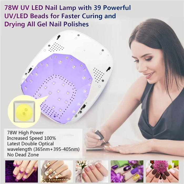 OEM - Nagellack Baklampa 78W Snabbtorkande Nail Art Ljusterapi