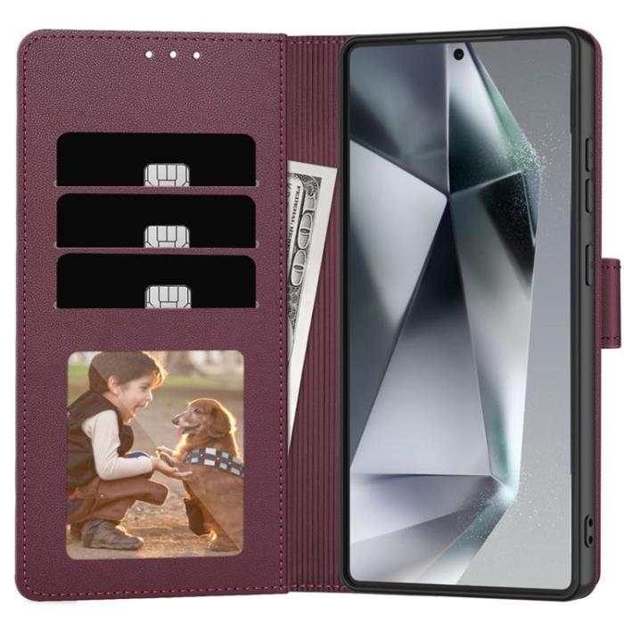 Tech-Protect - Tech-Protect Galaxy S25 Plånboksfodral - Mulberry