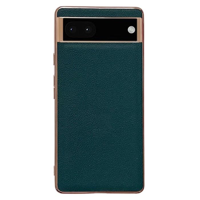 UTGATT1 - Google Pixel 7 Skal Äkta Läder Electroplating - Grön