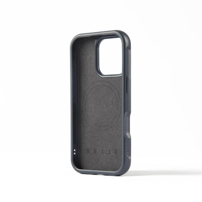 Mujjo - Mujjo iPhone 16 Pro Mobilskal MagSafe Shield - Stålblå