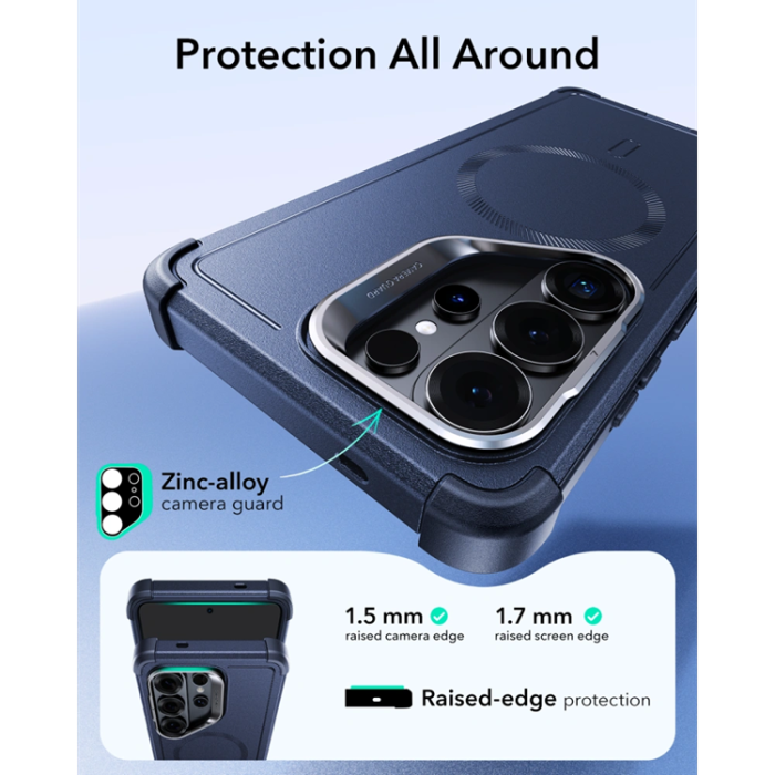 ESR - ESR Mobilskal För Galaxy S26 Ultra Magsafe Cyber Tough Kickstand - Blå