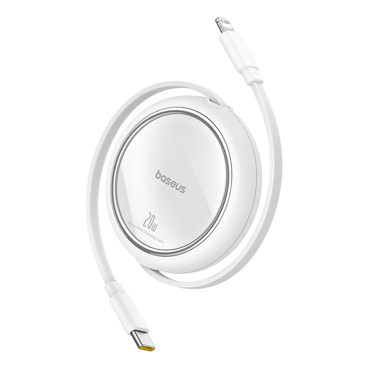Baseus USB-C Till Lightning 20W 1m Kabel Free2Pull - Vit | 3541 | AlltMobil
