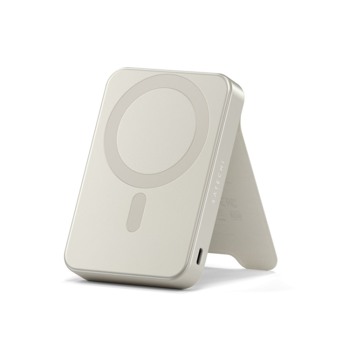 Satechi - Satechi Qi2 Magsafe Powerbank 10000mAh med Stativ - Sand