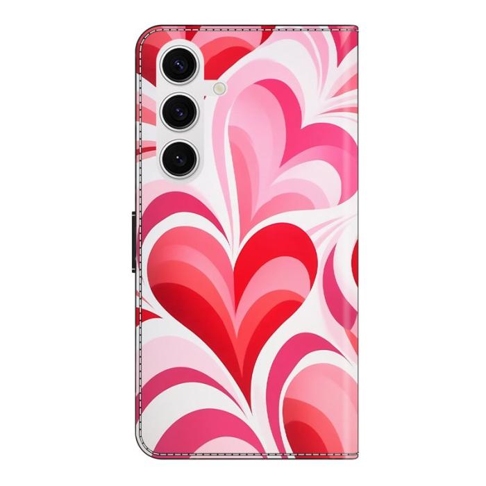 OEM - Samsung Galaxy S26 Fodral Ställning Mönstertryck PU Läder - Love