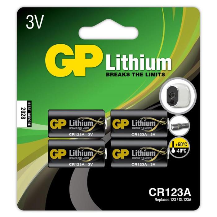 UTGATT5 - GP CR123A Lithiumbatteri 4-pack