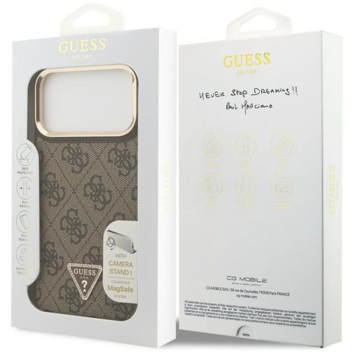 Guess - Guess iPhone 17 Pro Max Mobilskal MagSafe Triangle Logo & Stand