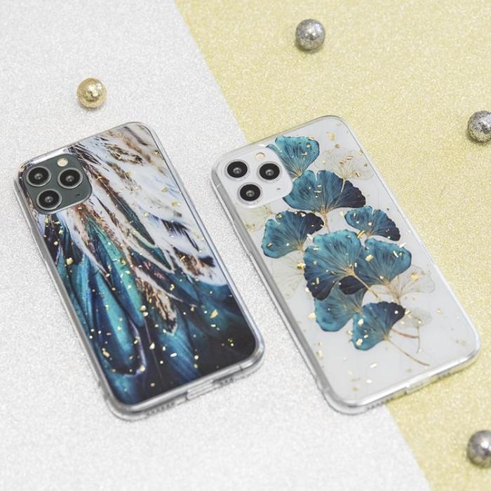 OEM - Xiaomi Redmi Note 10 Pro/Pro Max Mobilskal Guld Glam - Feathers
