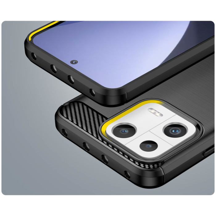 UTGATT - Xiaomi 13 Skal Carbon Silicone Flexible - Svart