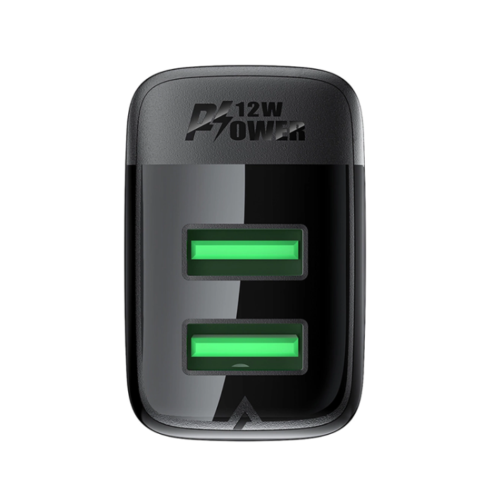 Acefast - Acefast A86 Väggladdare 12W 2x USB-A - Svart