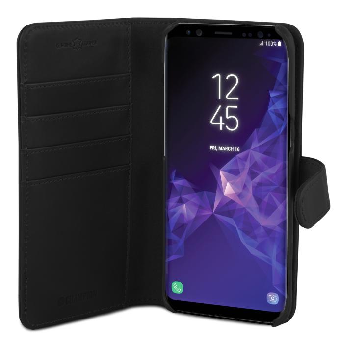 UTGATT5 - Champion Wallet Äkta Läder Samsung Galaxy S9 - Svart