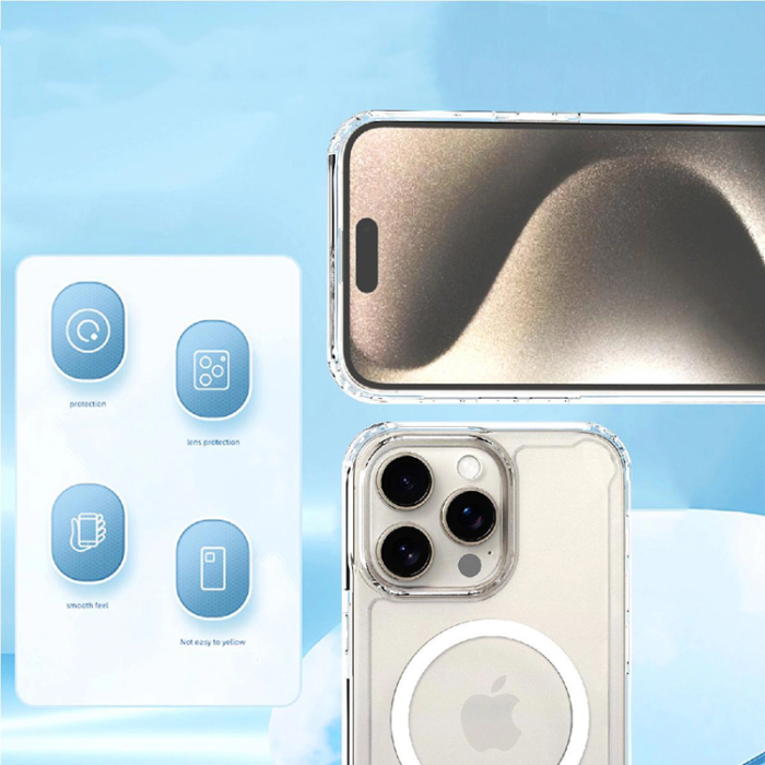 OEM - iPhone 16 Pro Max Mobilskal Magsafe Clear Corner - Transparent