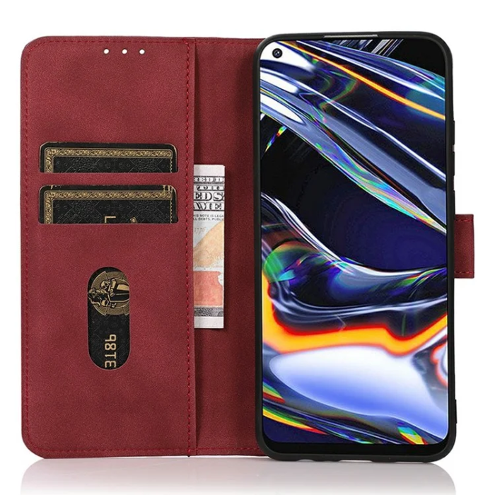 KHAZNEH - Khazneh iPhone 17 Pro Max Plånboksfodral Läder - Röd