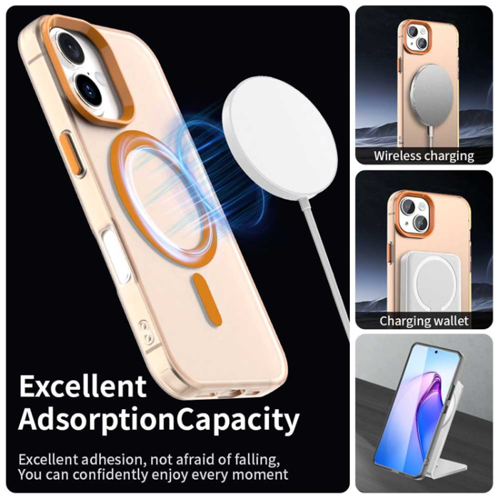 A-One Brand - iPhone 17 Mobilskal MagSafe Anti Drop Hybrid - Orange