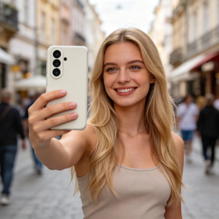 Tech-Protect - Tech-Protect Mobilskal För Galaxy S26 Plus Magsafe Silikon - Cosmic Latte