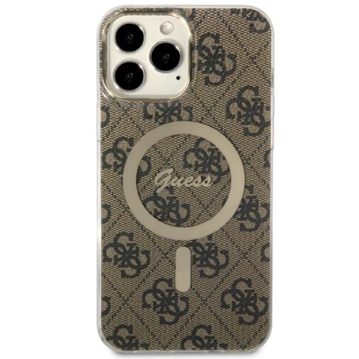 Guess - Guess iPhone 13 Pro Max Mobilskal MagSafe - Brun