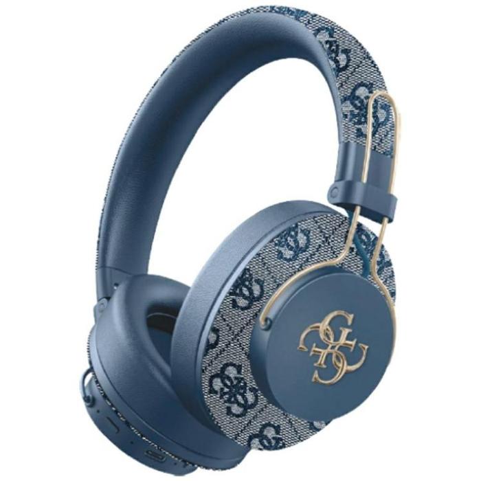 Guess - Guess Over-Ear Hörlurar Bluetooth ENC Metal 4G Logo - Blå