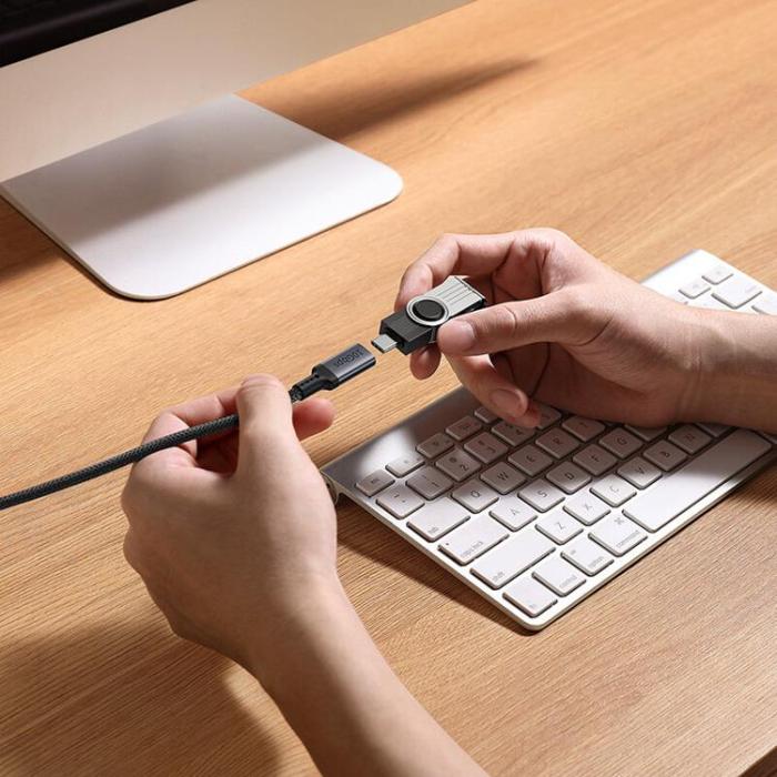 BASEUS - Baseus Förlängning Kabel USB-C Hane/USB-C Hona 0.5m - Svart