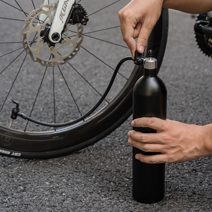 Rockbros - Rockbros Tubeless Tire Inflator 200 PSI 1.2L - Svart