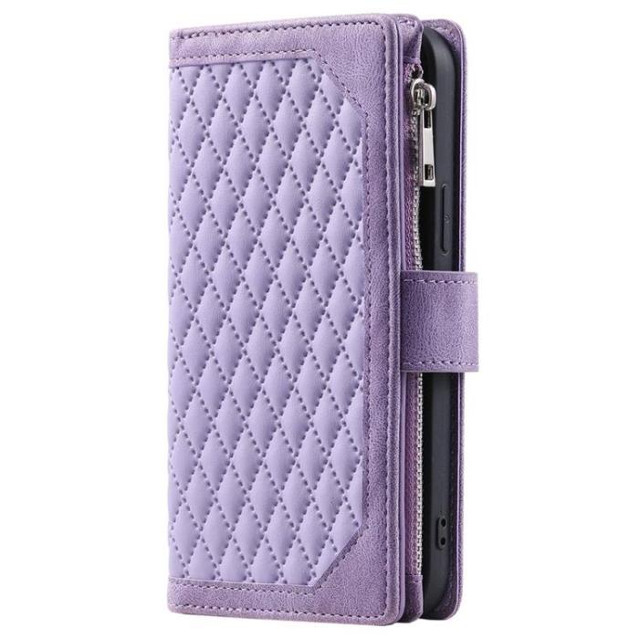 A-One Brand - iPhone 7/8/SE (2022/2020) Plånboksfodral Rhombus Grid - Lila