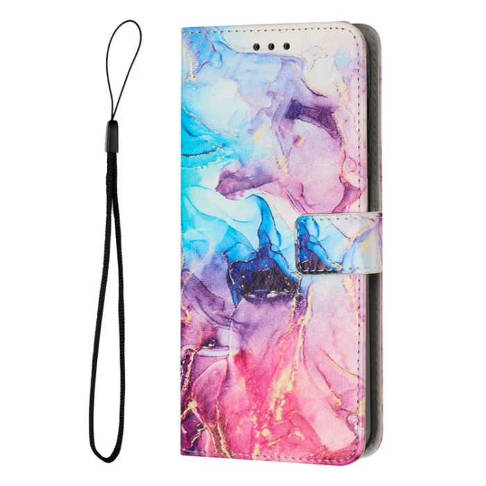 A-One Brand - Sony Xperia 10 VII Plånboksfodral Marble Pattern - Rosa / Lila