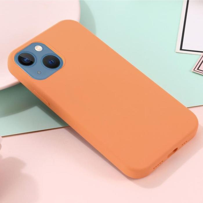 A-One Brand - Liquid Silicone MagSafe Magnetic Skal iPhone 12 - Orange