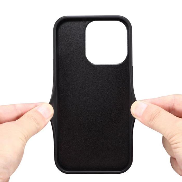 OEM - iPhone 14 Pro Max Skal Korthållare Crocodile - Rosa