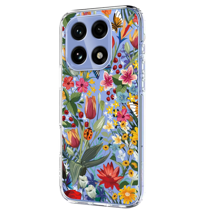 A-One Brand - OnePlus 15 Mobilskal Butterfly Floral Pattern - Lilies