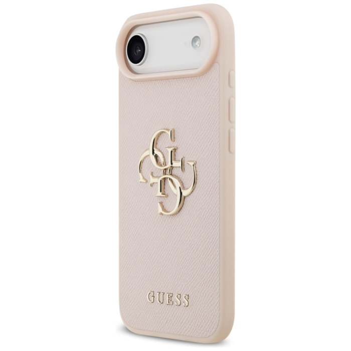 Guess - Guess iPhone 17 Air Mobilskal Grained Classic Logo - Rosa