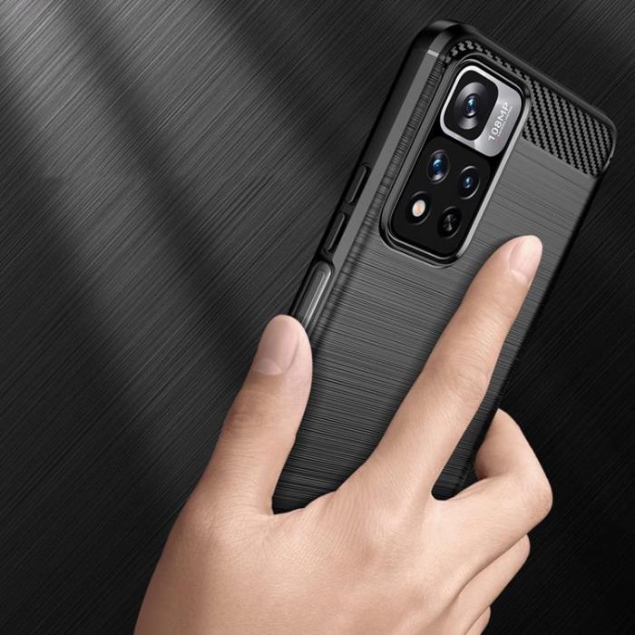 OEM - Carbon Flexible Skal Xiaomi Poco X4 NFC 5G - Svart