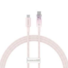 BASEUS - Baseus USB-C till USB-C kabel 1m 100W - Rosa