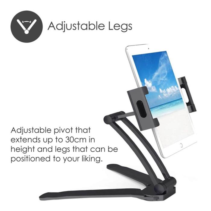 Desire2 - DESIRE2 Tablet-hållare 2-i-1 XL Vägg och Bärbar upp till 12,9