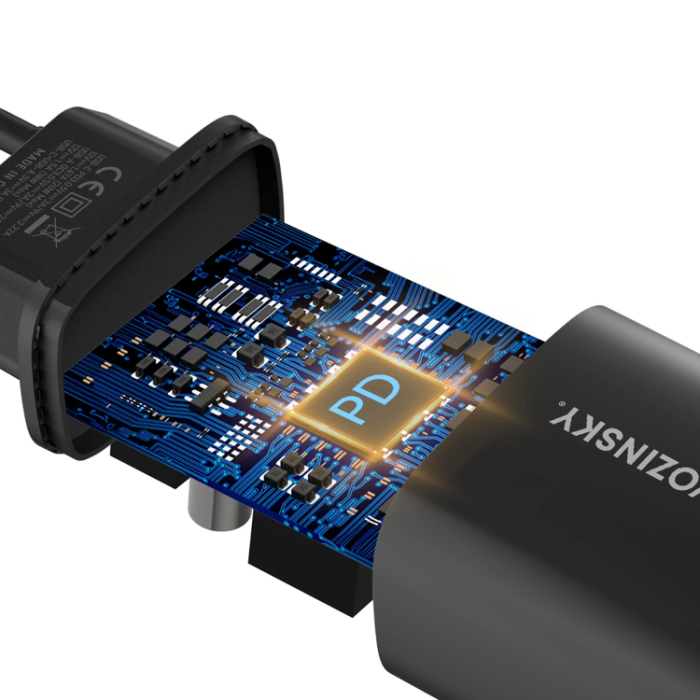 Wozinsky - Wozinsky USB-A USB-C 20W Väggladdare - Svart