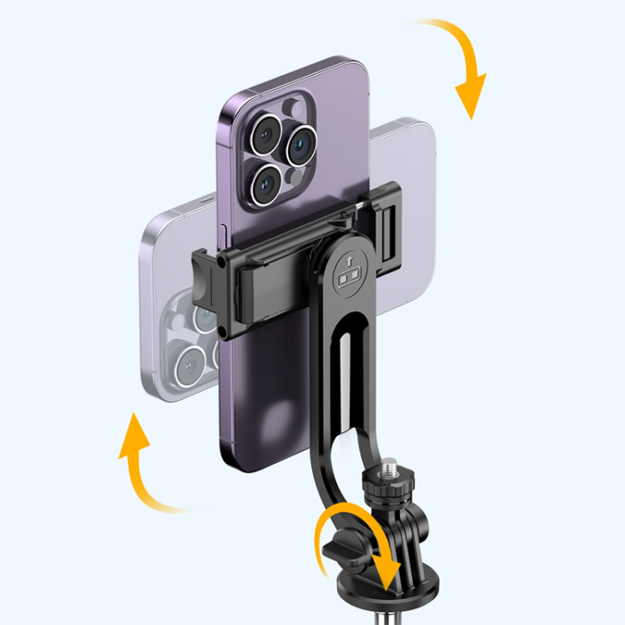 OEM - Selfiestick Teleskopstativ 1.3m Med Mobilhållare - Svart