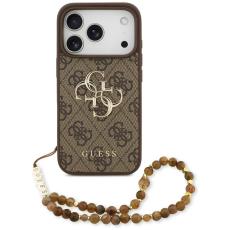 Guess - Guess iPhone 17 Pro Mobilskal 4G Strap 4G Classic Logo - Brun