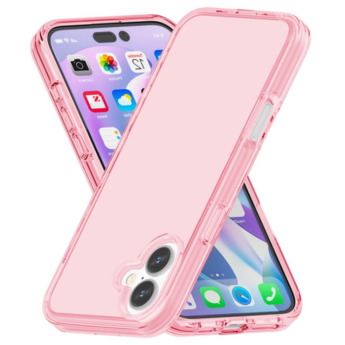 AMORUS - AMORUS iPhone 17 Mobilskal Shockproof - Clear Rosa