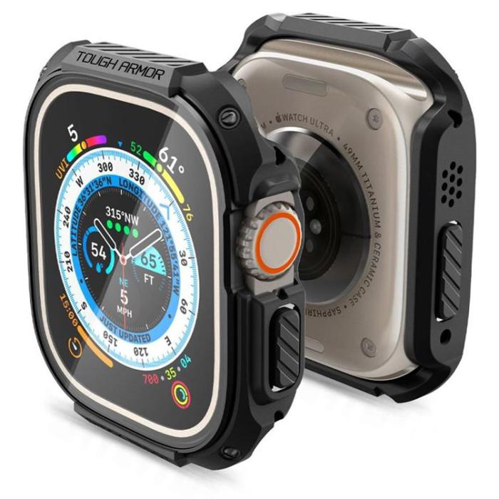 UTGATT - Spigen Apple Watch Ultra 1/2 (49mm) Skal Tough Armor - Svart