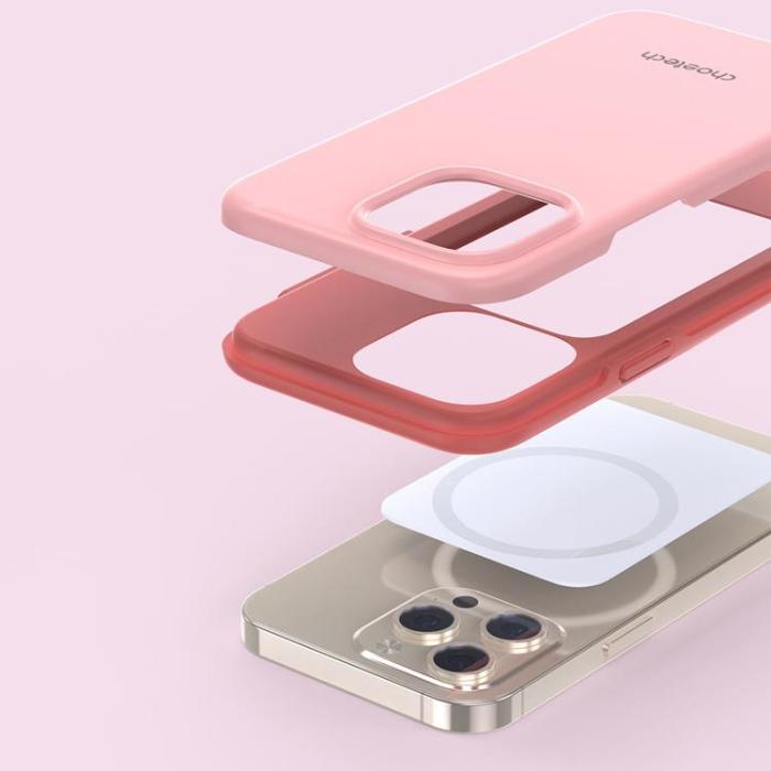 Choetech - Choetech iPhone 13 Pro Skal Magsafe MFM Anti-drop - Rosa