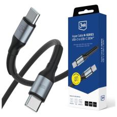 3MK - 3MK USB-C till USB-C 100W kabel 20V/5A 2m N-SERIES Hyper - Svart